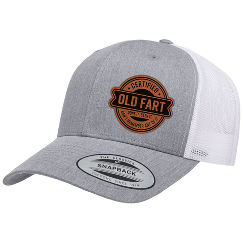 Certified Old Fart | Leather Patch Hat
