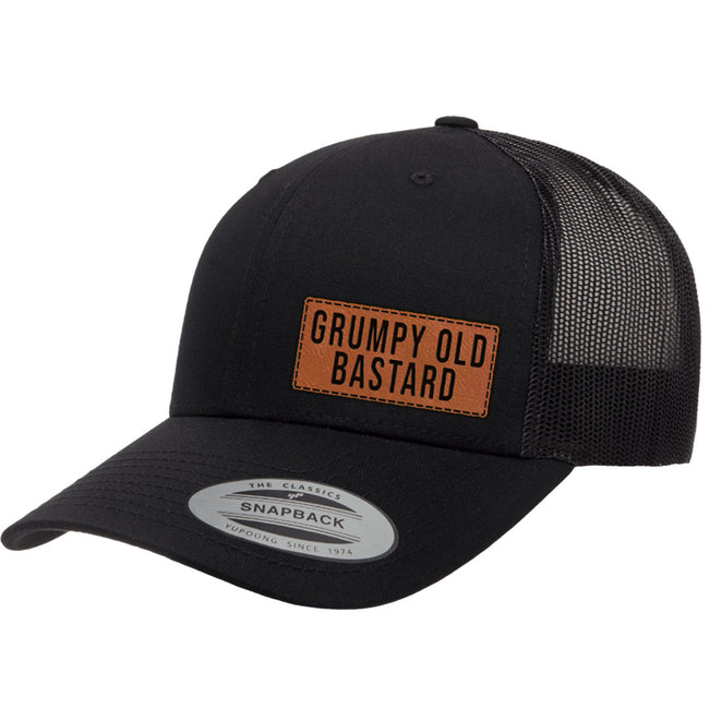 Grumpy Old Bastard | Leather Patch Hat