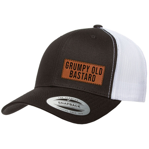 Grumpy Old Bastard | Leather Patch Hat
