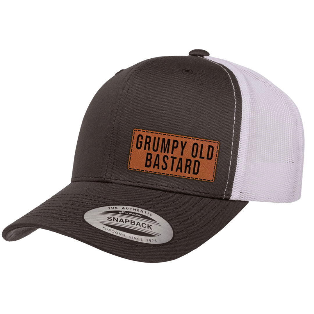 Grumpy Old Bastard | Leather Patch Hat