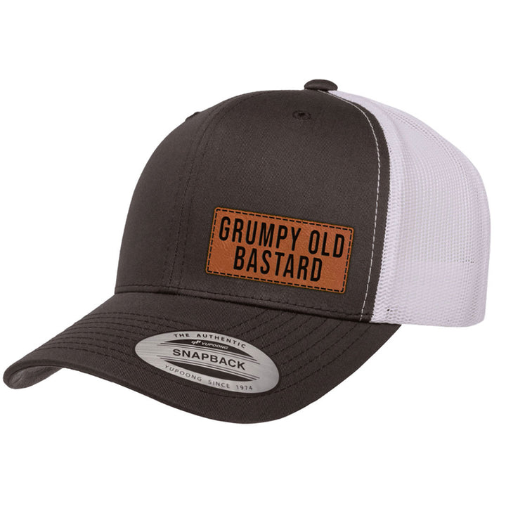 Grumpy Old Bastard | Leather Patch Hat