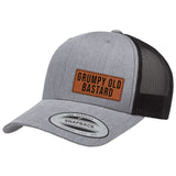 Grumpy Old Bastard | Leather Patch Hat