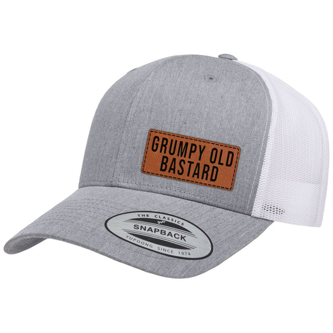 Grumpy Old Bastard | Leather Patch Hat