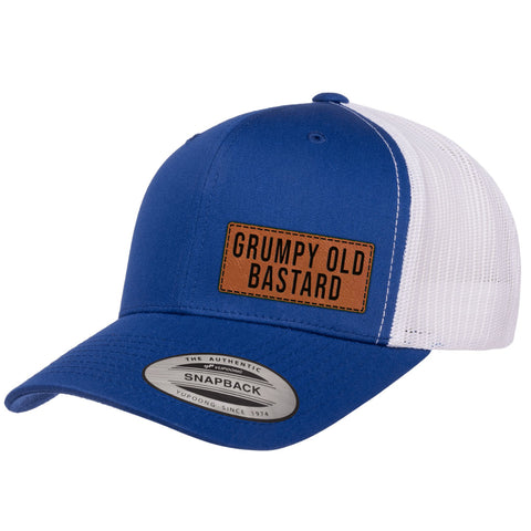 Grumpy Old Bastard | Leather Patch Hat