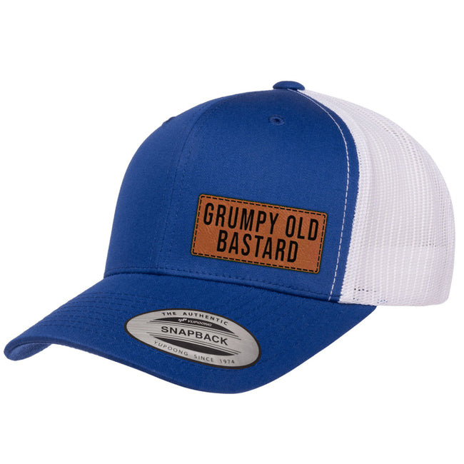 Grumpy Old Bastard | Leather Patch Hat