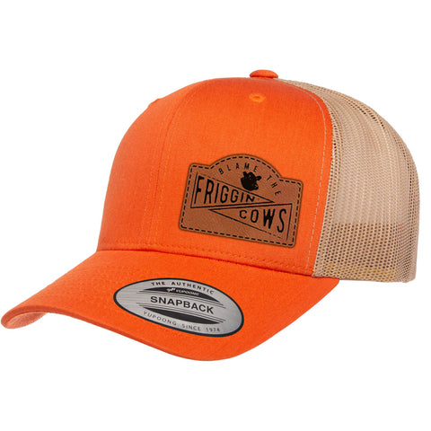 Blame The Friggin Cows | Leather Patch Hat