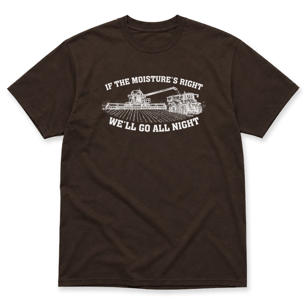 Dark Chocolate t-shirt printed with If The Moisture&