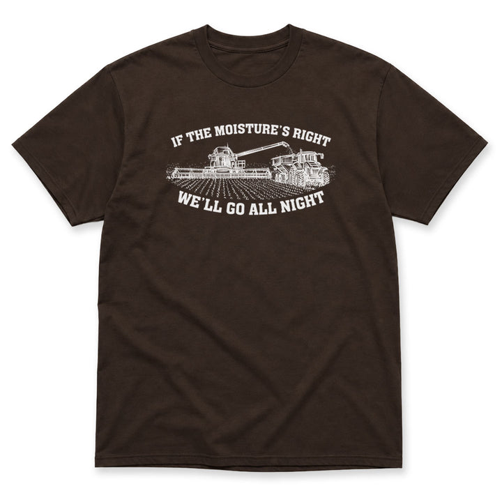 Dark Chocolate t-shirt printed with If The Moisture&