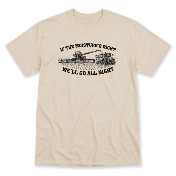 Sand t-shirt printed with If The Moisture&
