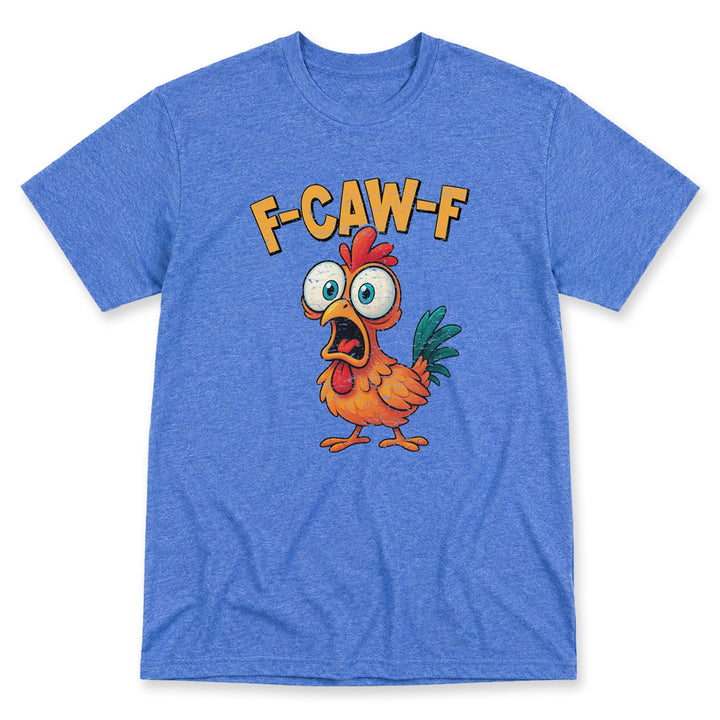 Blue Mist t-shirt printed with F-CAW-F by Pinetree Innovations