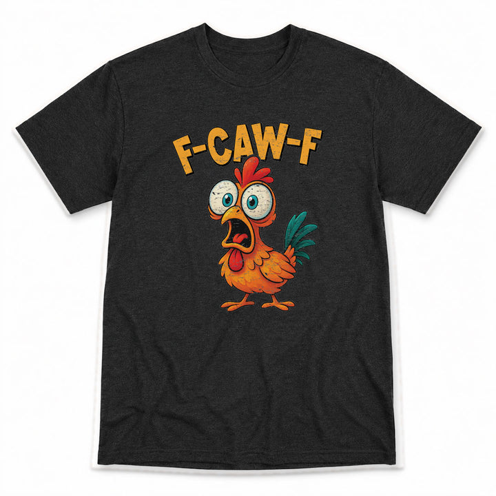 Dark Gray t-shirt printed with F-CAW-F by Pinetree Innovations