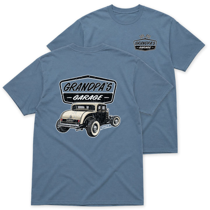 Indigo Blue t-shirt printed with the Grandpa&