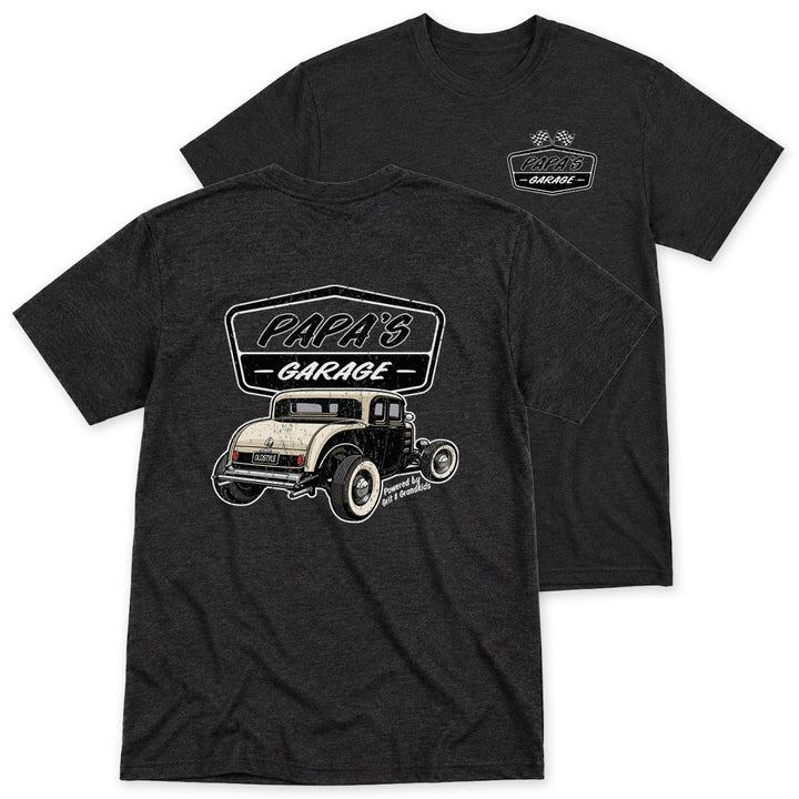 Dark Gray t-shirt printed with the Papa&