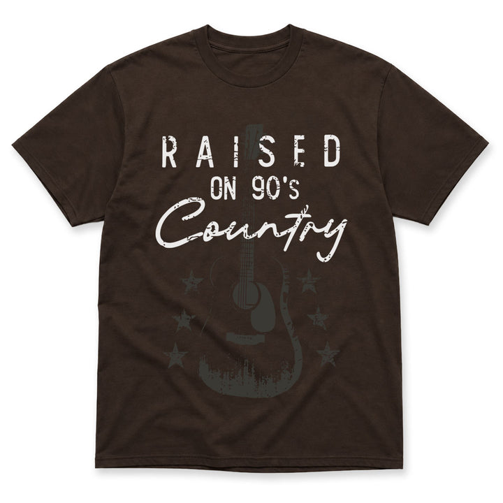 Dark Chocolate t-shirt printed with the Raised On 90&