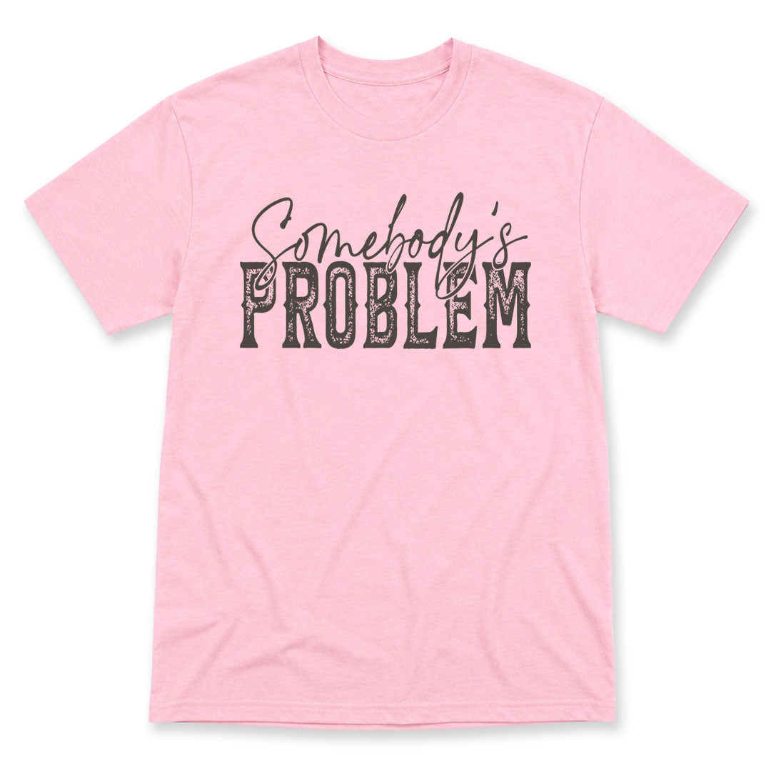 Light Pink t-shirt printed with the Somebody&