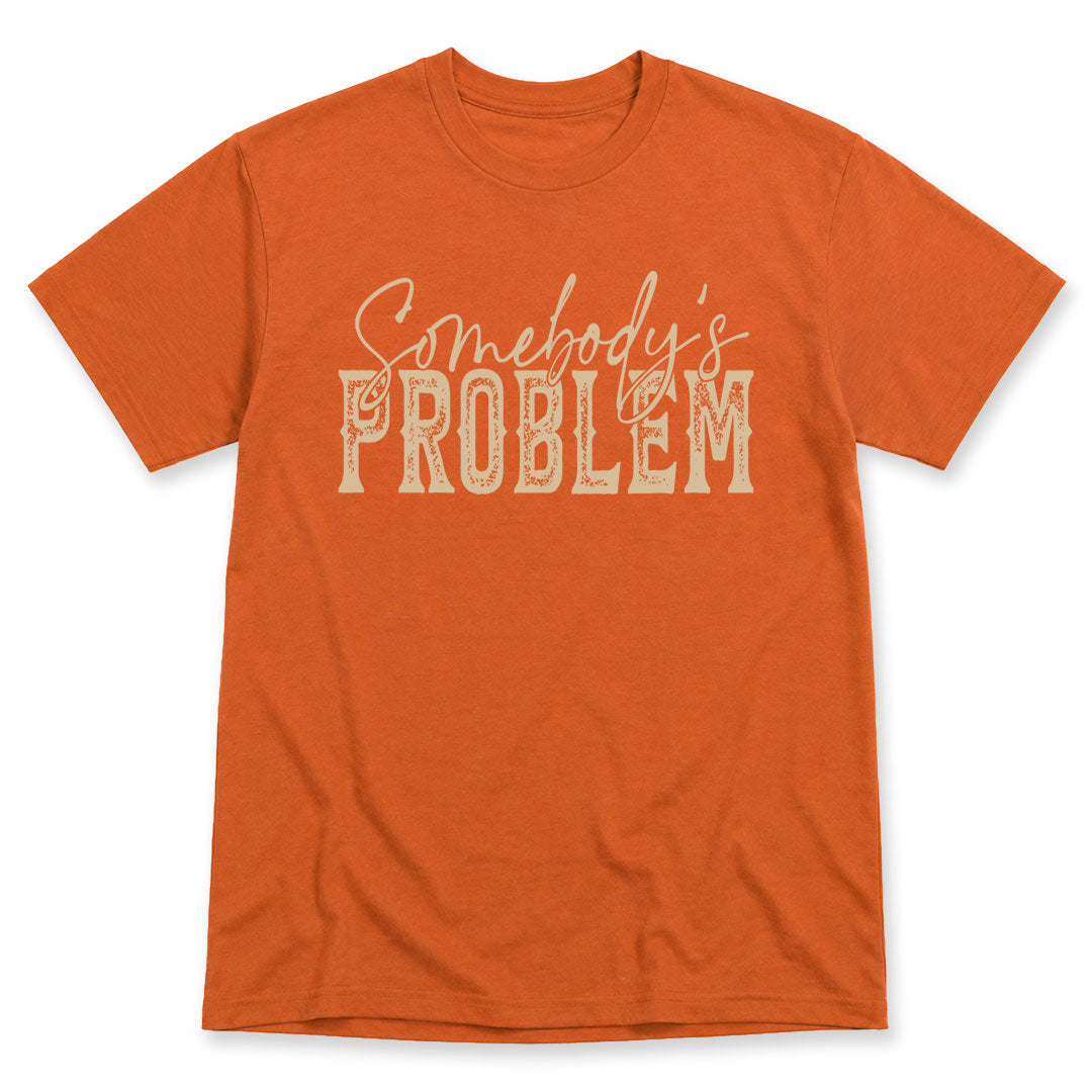 Texas Orange t-shirt printed with the Somebody&
