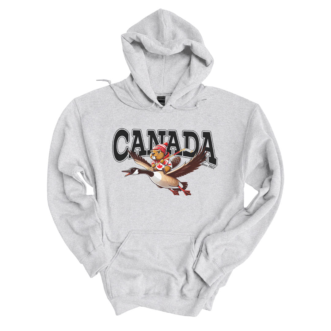 Ash hoodie printed with the CANADA Since 1867 design across the front