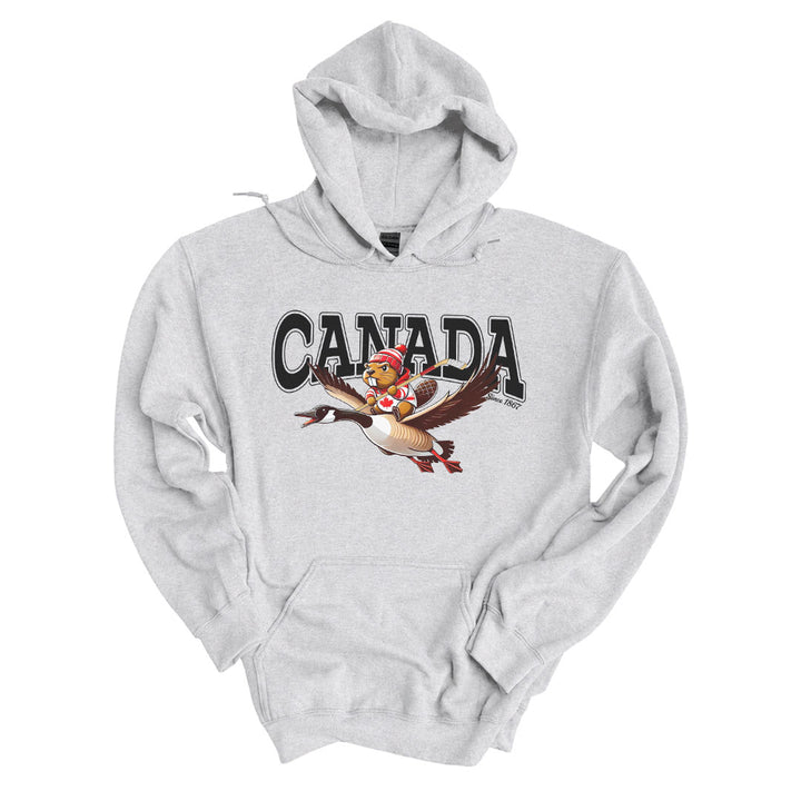 Ash hoodie printed with the CANADA Since 1867 design across the front