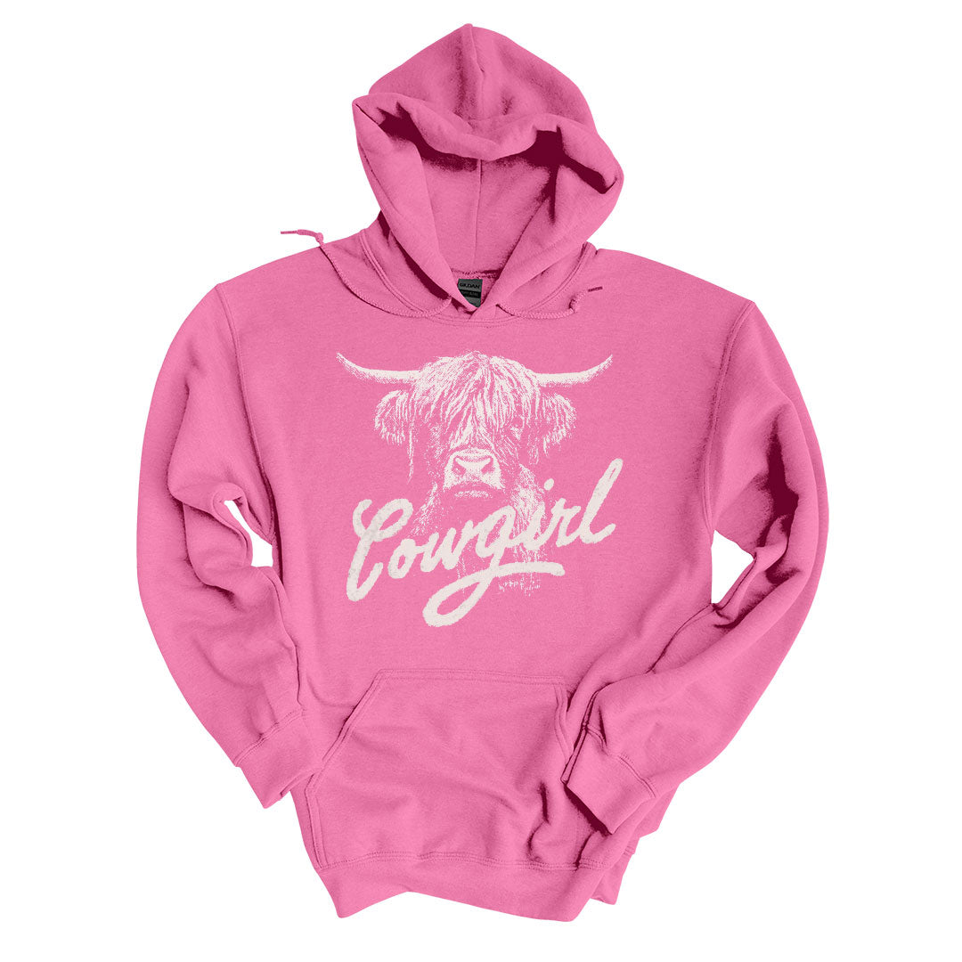 Azalea hoodie with the Cowgirl design printed across the front