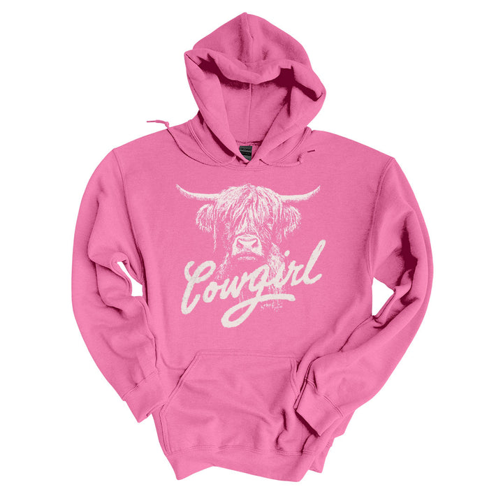 Azalea hoodie with the Cowgirl design printed across the front
