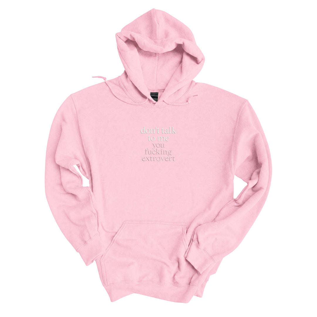 Light Pink hoodie embroidered with Don&
