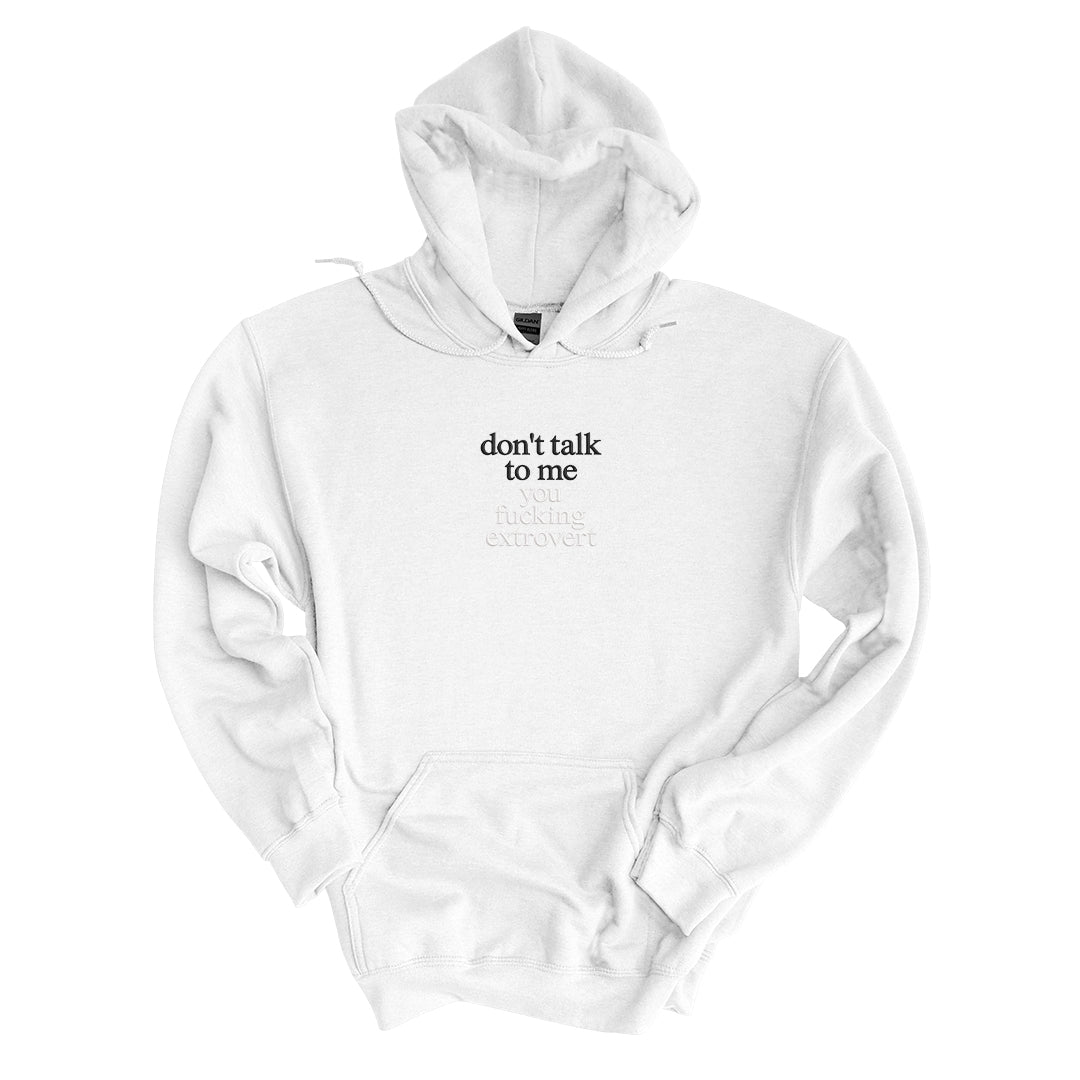 White hoodie embroidered with Don&
