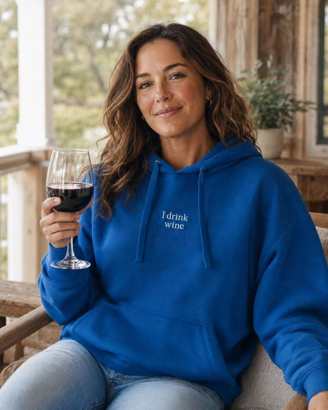 I Drink Wine Fucking Obviously Hoodie