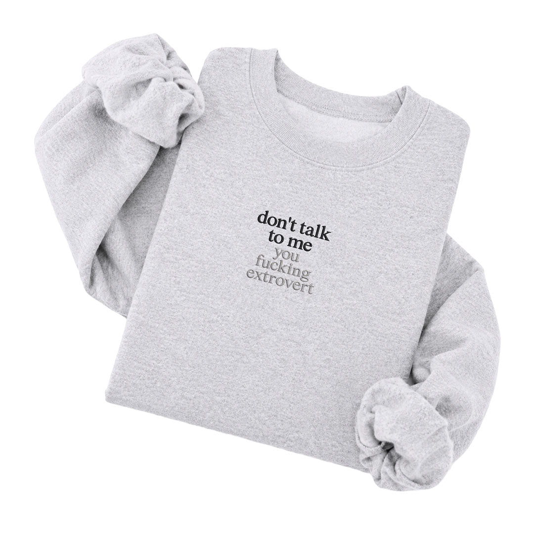 Ash crewneck sweatshirt embroidered with Don&