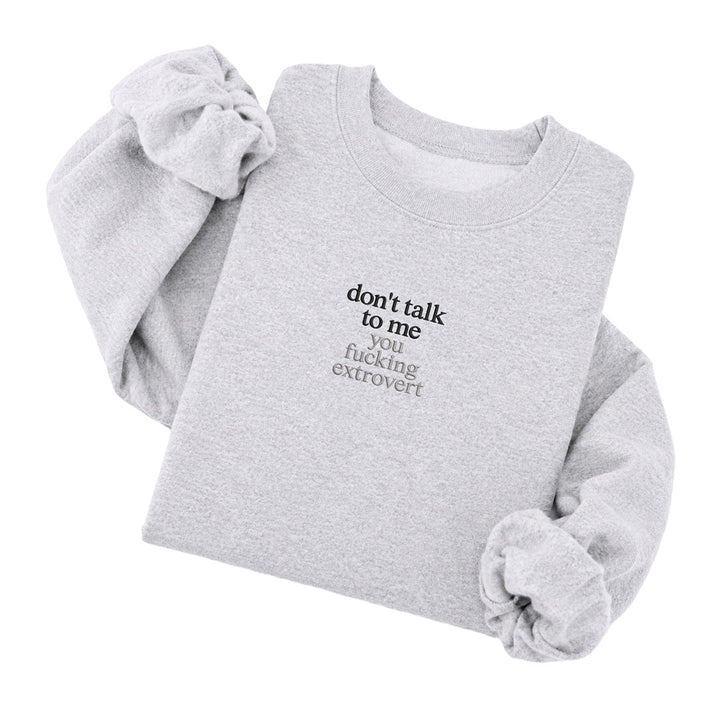 Ash crewneck sweatshirt embroidered with Don&
