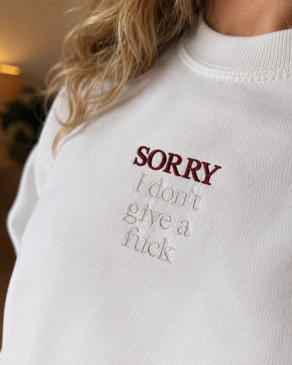 What In The Actual Fuck embroidered crewneck sweatshirt by Pinetree Innovations in Saskatoon