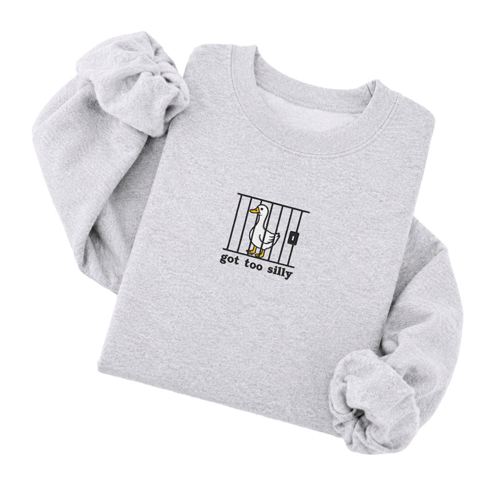 Ash embroidered crewneck sweatshirt - Got Too Silly