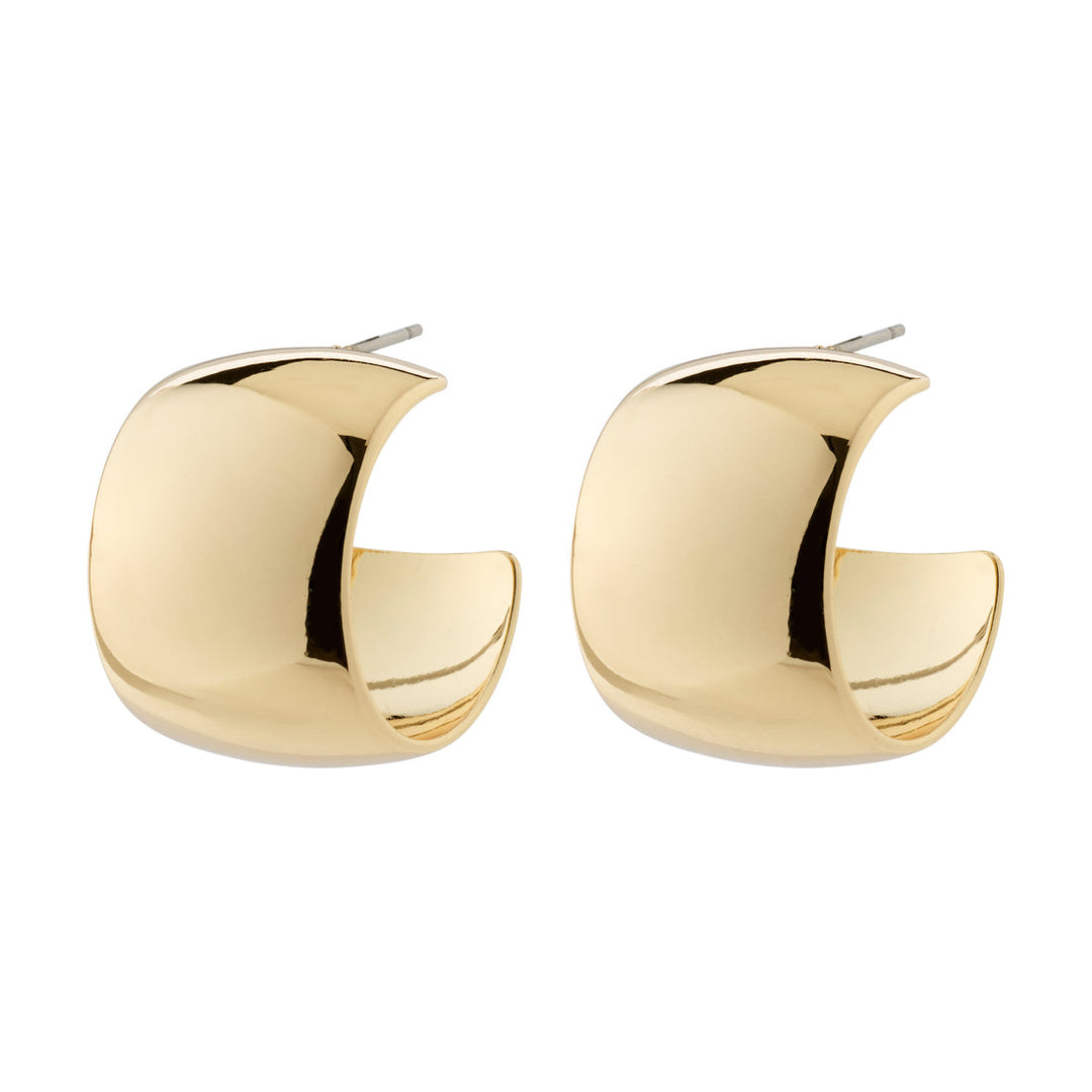 TALULLA recycled chunky glossy earrings gold-plated
