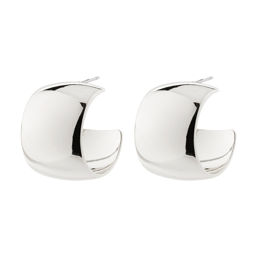 TALULLA recycled chunky glossy earrings silver-plated