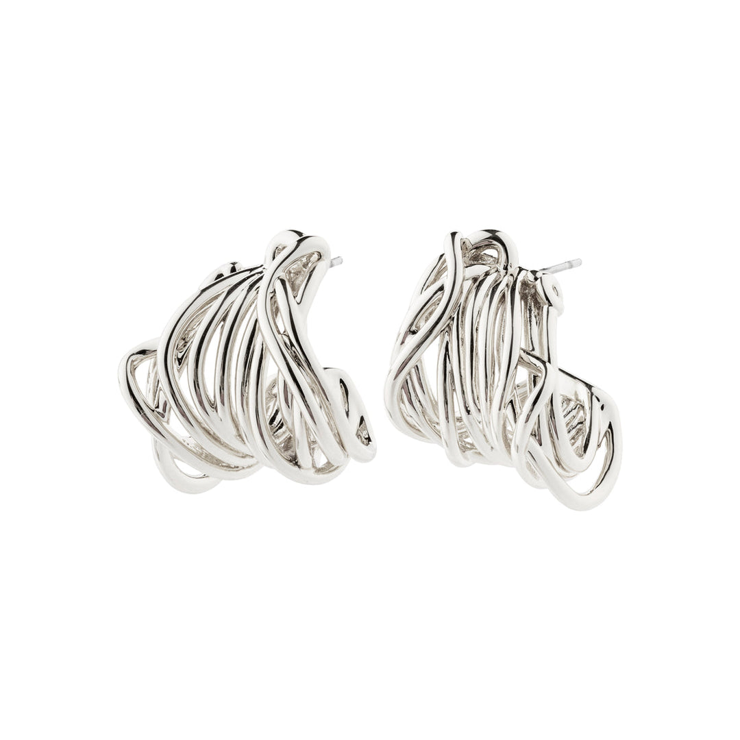 PAMELA recycled layered earrings silver-plated