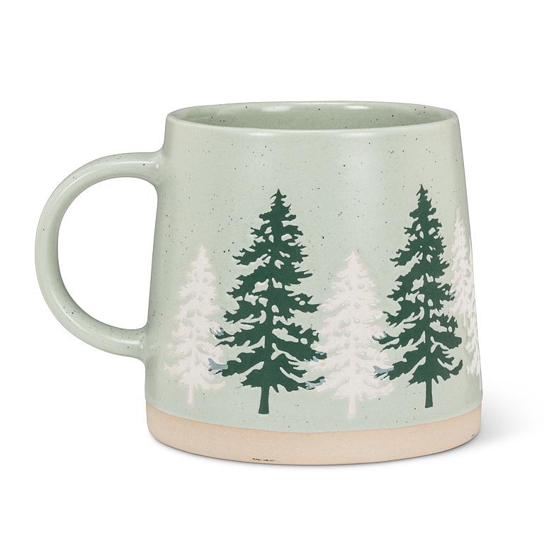 Green Pine Tree Wide Base Mug, alternate view