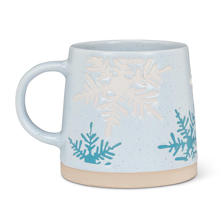 Blue Snowflake Wide Base Mug, alternate view