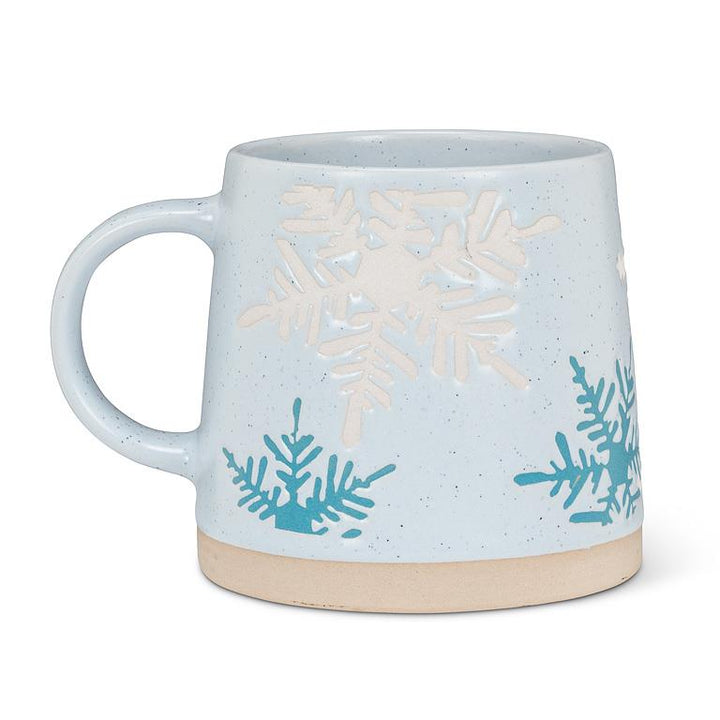 Blue Snowflake Wide Base Mug, alternate view