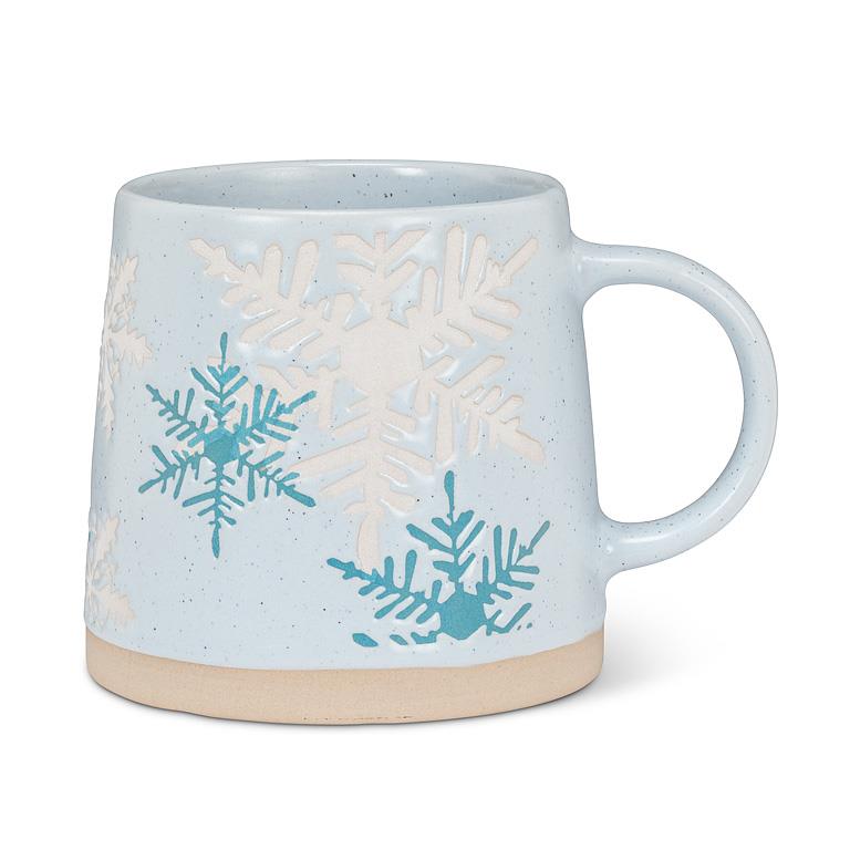 Blue Snowflake Wide Base Mug