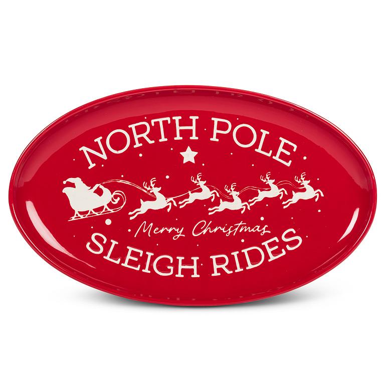North Pole Oval Platter, alternate view