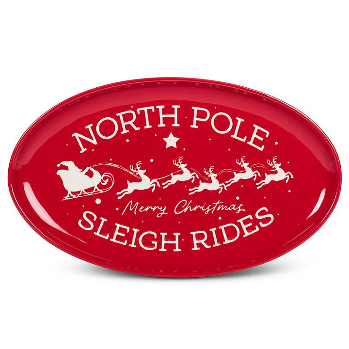 North Pole Oval Platter, alternate view