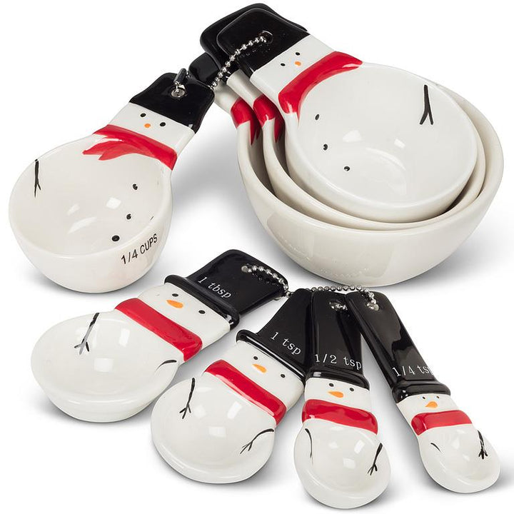 Happy Snowman Measuring Cups, detail view