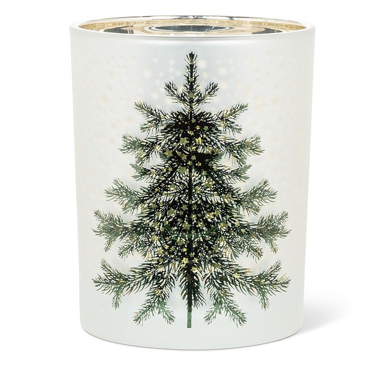 Medium Frosted Tree Candle Holder, alternate view