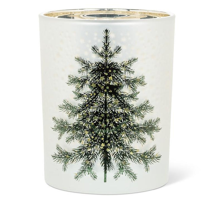Medium Frosted Tree Candle Holder, alternate view
