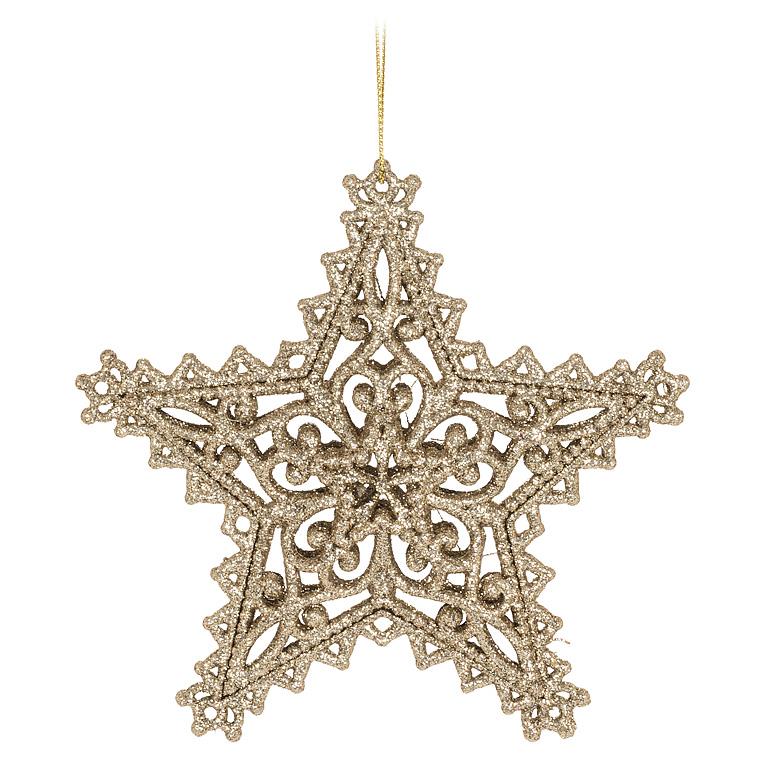 Glitter Filigree Star Ornament