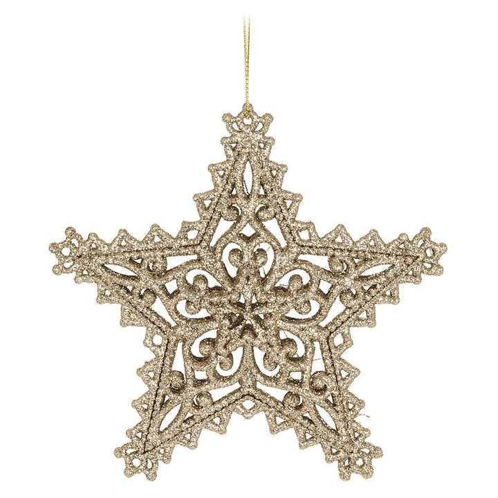 Glitter Filigree Star Ornament