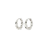 TAFFY medium size swirl hoop earrings silver-plated