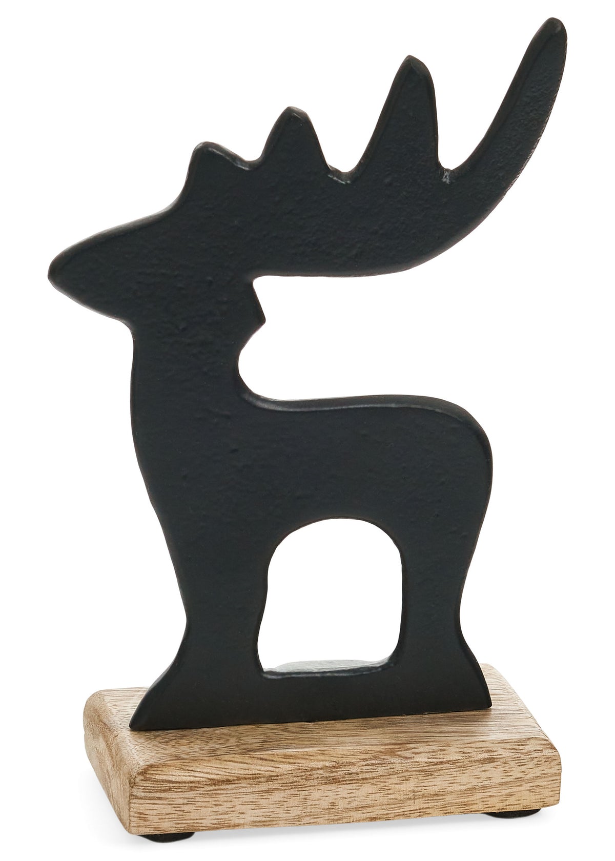 Aluminium & Wood Deer | Matte Black