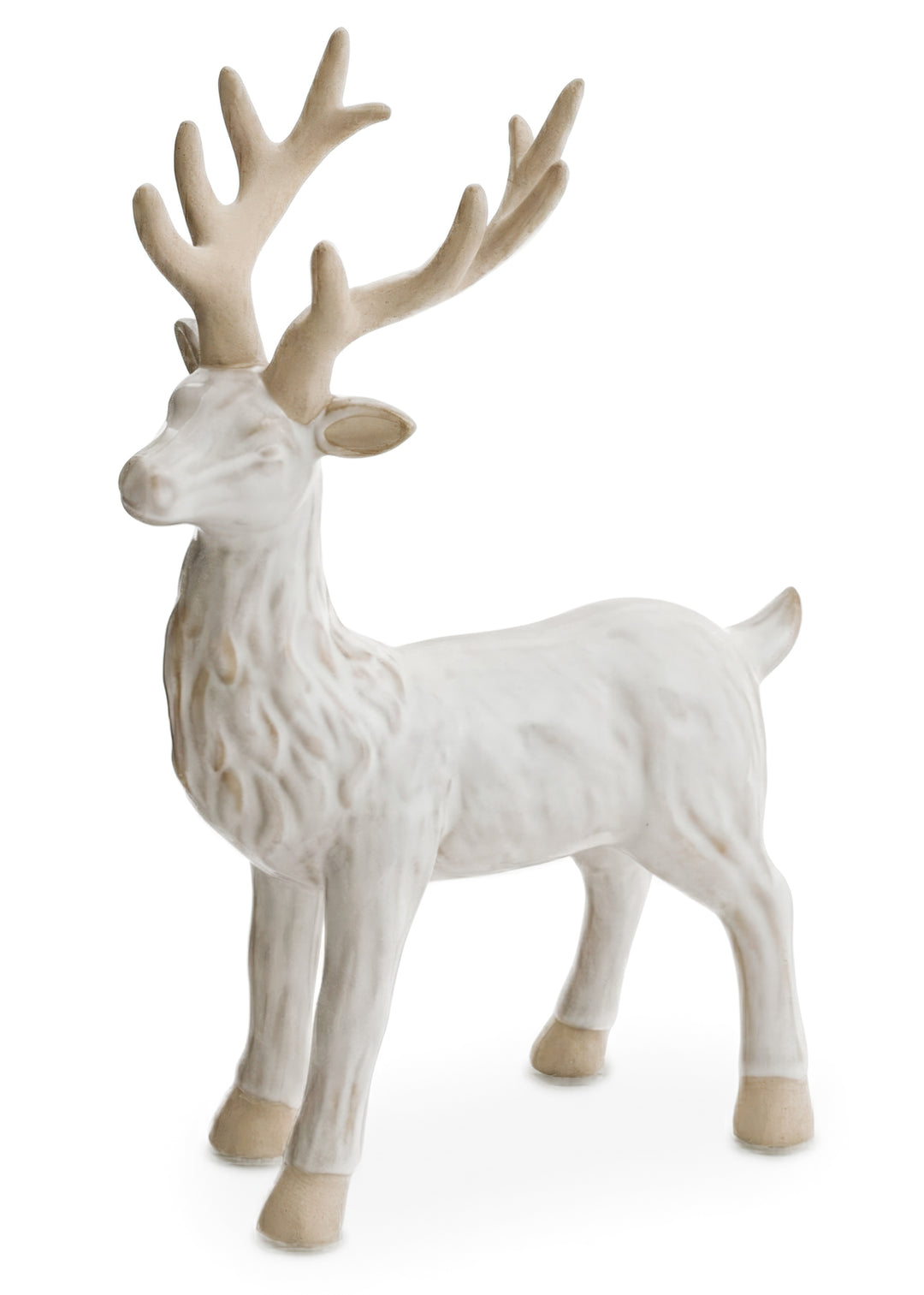 Stoneware Deer Standing | Ecru &amp; Sand