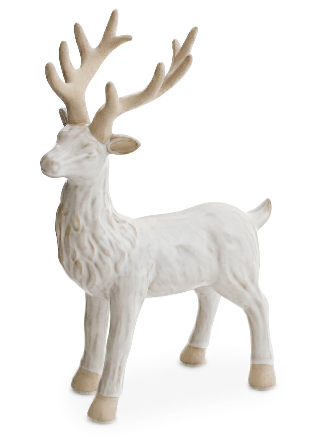 Stoneware Deer Standing | Ecru & Sand