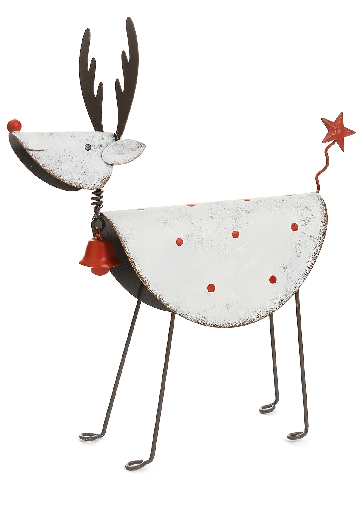 Metal Deer | Cream & Red
